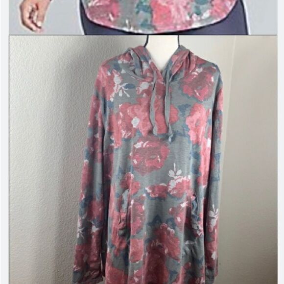 Plus size 2xl torrid 2,3 livi active athleta pullover hooded tee t shirt top - Picture 4 of 7
